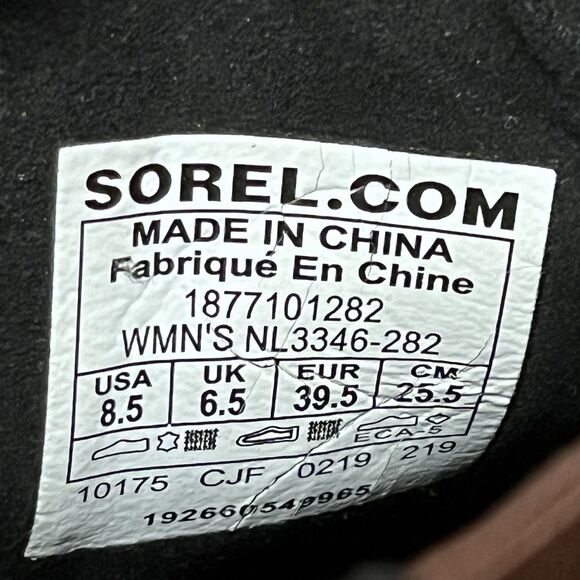 SOREL Joan of Arctic Wedge II Women's 8.5 Chelsea Boots Brown Leather NL3346-282 - Picture 7 of 7